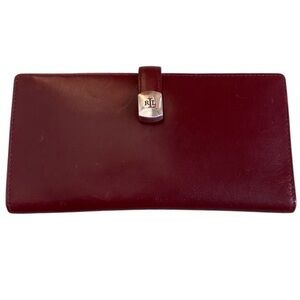 Lauren Ralph Lauren leather checkbook wallet
